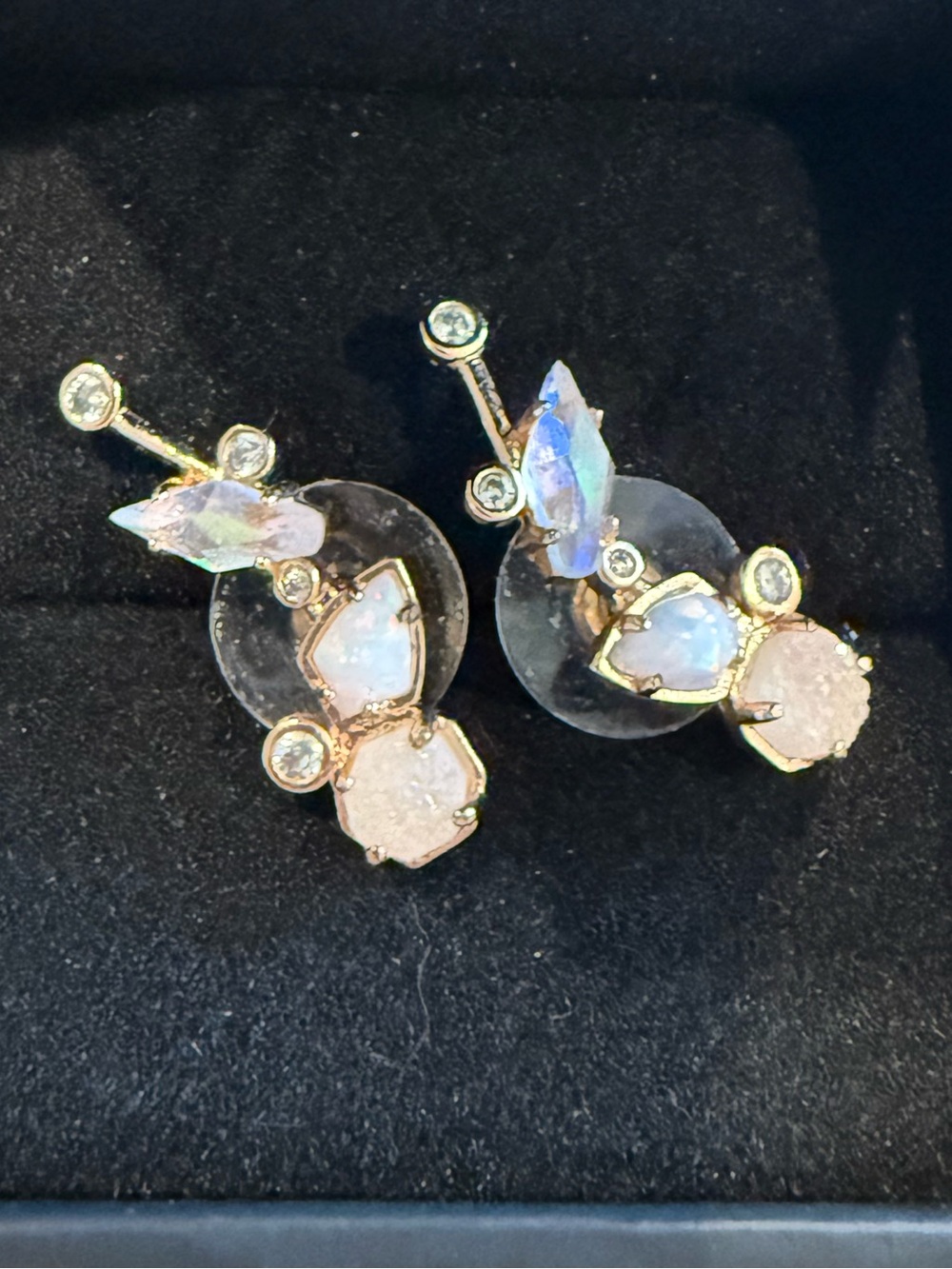 Kendra Scott Rose Gold Troian Opal Ear Climbers - Picture 4 of 5